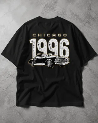 chicago 1996 classic muscle car oversized tshirt