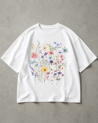 Wildflower Bouquet Oversized Tshirt